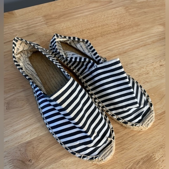 Soludos Shoes - Soludos white and black striped espadrilles size 40 9.5